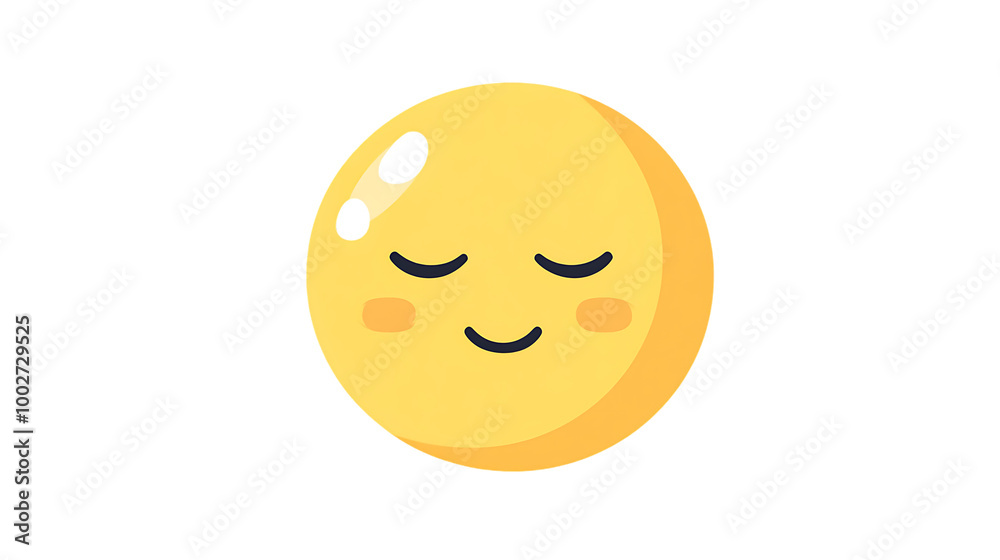 3D Smiling yellow cartoon face vector icon illustration 3D Smiling yellow cartoon face vector icon illustration