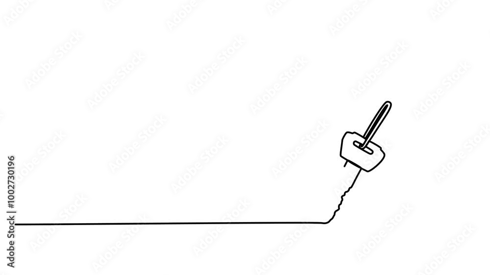 animation of a continuous key drawing with one line. animation of a continuous key drawing with one line.
