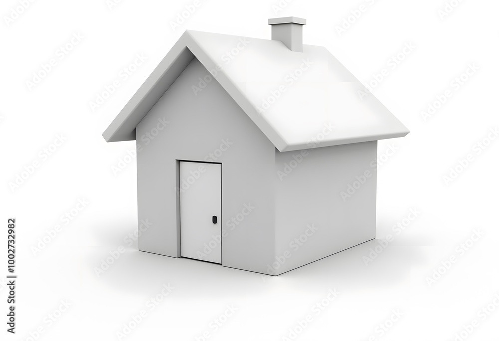 3d rendering house on a white background
3d rendering house on a white background