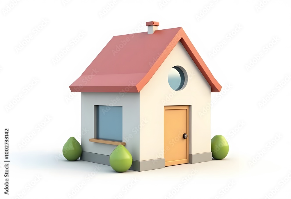 3d rendering house on a white background
3d rendering house on a white background