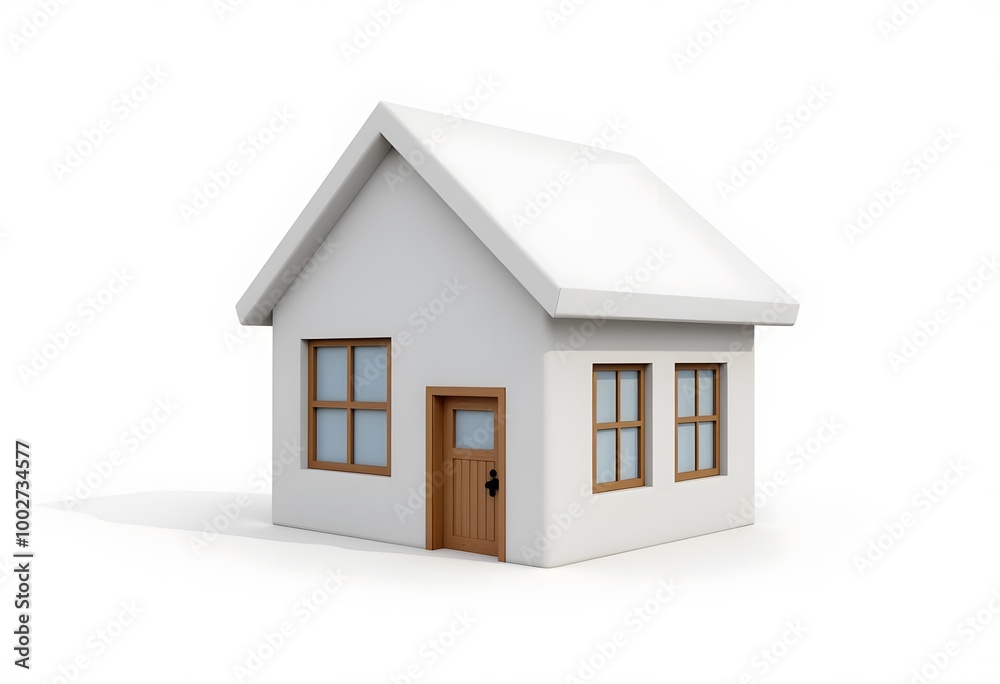 3d rendering house on a white background
3d rendering house on a white background
