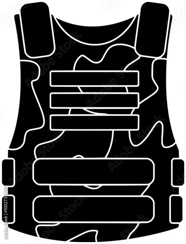 vest illustration armor silhouette proof logo body icon bullet outline military protection army bulletproof security safety police jacket swat shape for vector graphic background