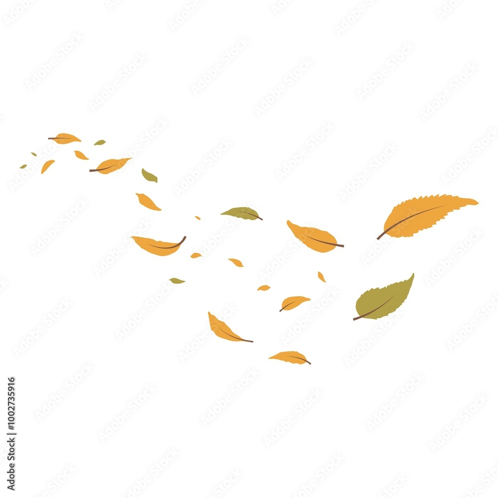 Autumn Leaves Falling. Autumn leaves falling. Leaves air. Flying autumn leaves. Wave of falling leaves.Leaf fall. Autumn. Autumn falling leaves isolated on white background. Autumn maple and oak leave