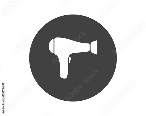 Hair dryer Line Icon vector fashion hairdryer of hairdresser to blow-dry and electric hair-dryer blower illustration. Barber styling appliance.