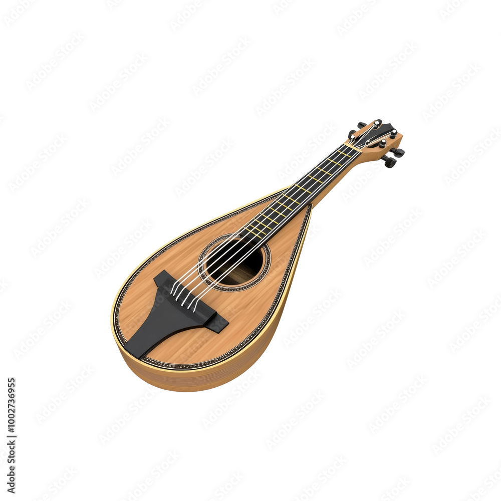 Fototapeta premium Mandolin Isolated on White Background