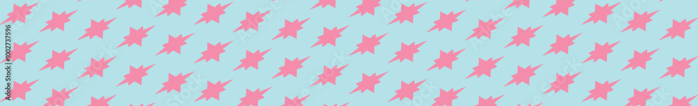 A repeating pattern featuring stylized pink figures on a light blue background, creating a playful and vibrant design. A repeating pattern featuring stylized pink figures on a light blue background, creating a playful and vibrant design.
