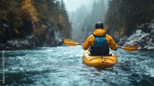 Kayaking in the Rain