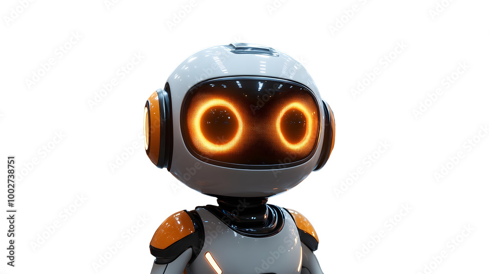Cheerful 3D Cartoon Robot Icon Character with Smiling Facial Expression on Transparent Background,Representing Technology,Automation or Intelligence Concepts Cheerful 3D Cartoon Robot Icon Character with Smiling Facial Expression on Transparent Background,Representing Technology,Automation or Intelligence Concepts