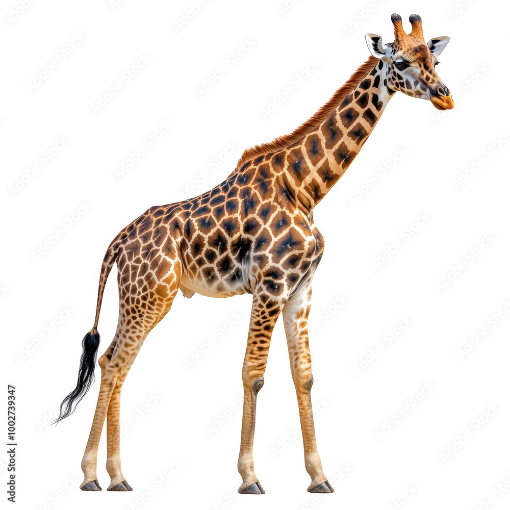 Majestic Giraffe Standing Tall in Nature Majestic Giraffe Standing Tall in Nature