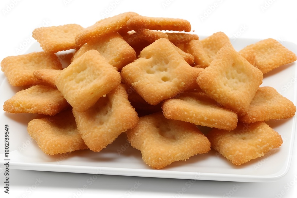 Assorted Crispy Snacks Isolated on White Background Generative AI illustration Assorted Crispy Snacks Isolated on White Background Generative AI illustration