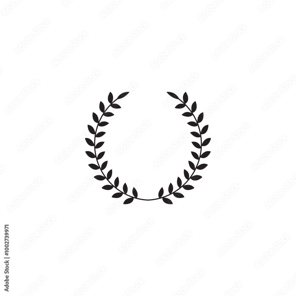 Laurel wreath silhouette vector Laurel wreath silhouette vector