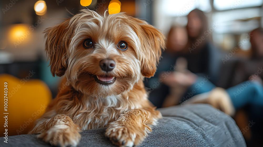 Cute Puppy Dog Pet Portrait With Blurred Background Cute Puppy Dog Pet Portrait With Blurred Background