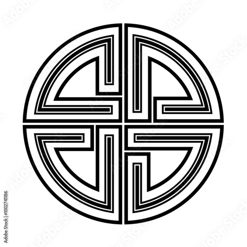 Celtic runes symbol vector illustration