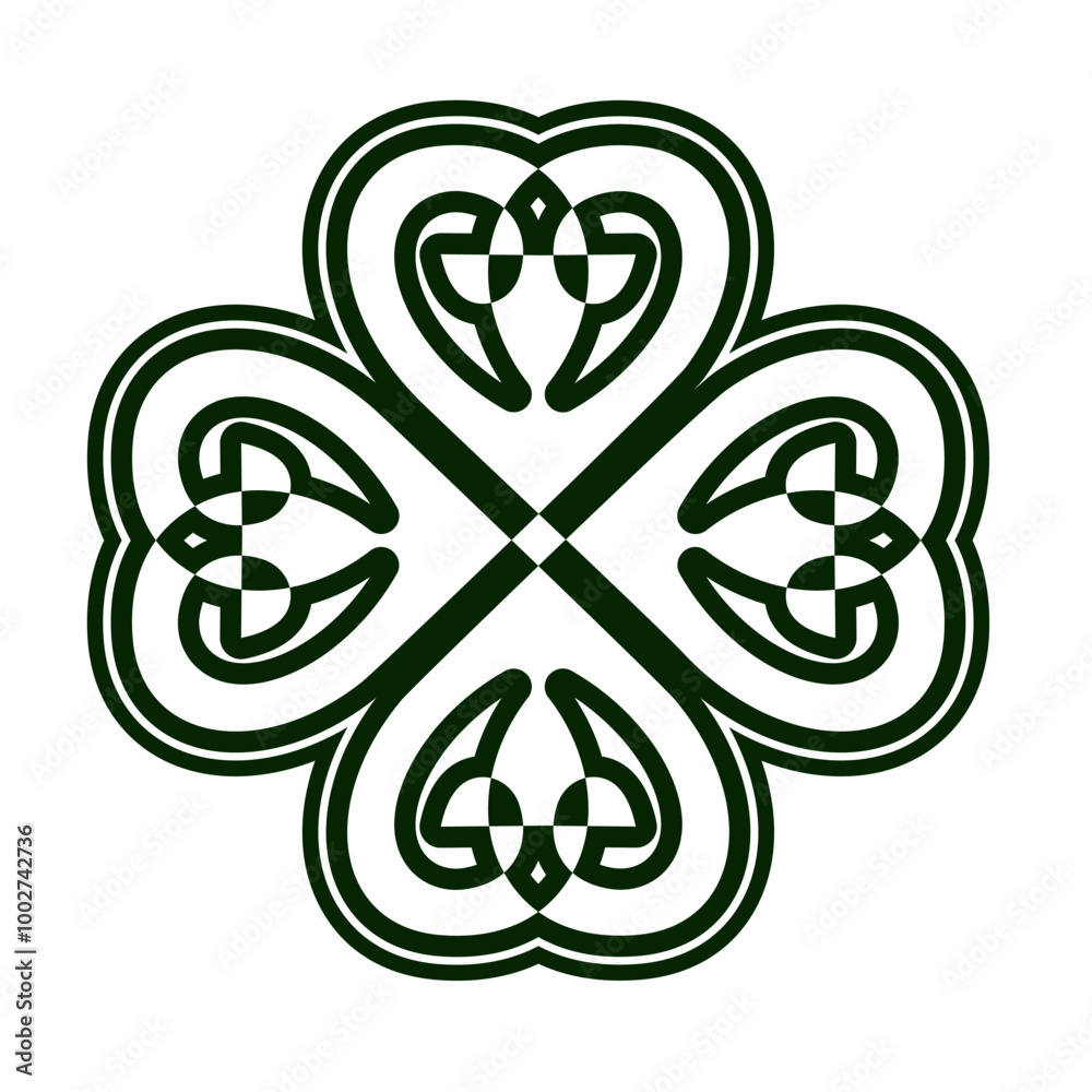 celtic runes clover leaf vector illustration celtic runes clover leaf vector illustration