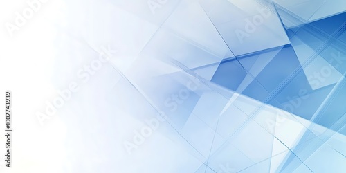 Abstract blue background with geometric shapes. 3d render