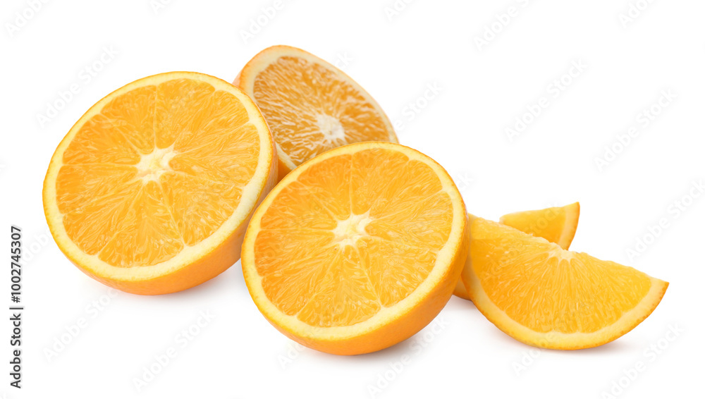 Fresh ripe oranges on white background. Citrus fruit Fresh ripe oranges on white background. Citrus fruit