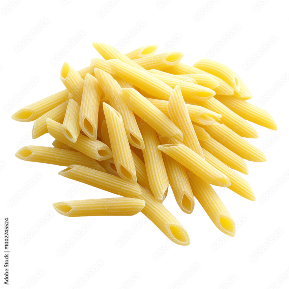 Penne pasta realistic stock photo on white background Food Isolated Concept Penne pasta realistic stock photo on white background Food Isolated Concept