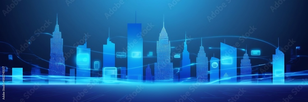 Fototapeta premium hi-tech communication concept, white background. digital science and technology