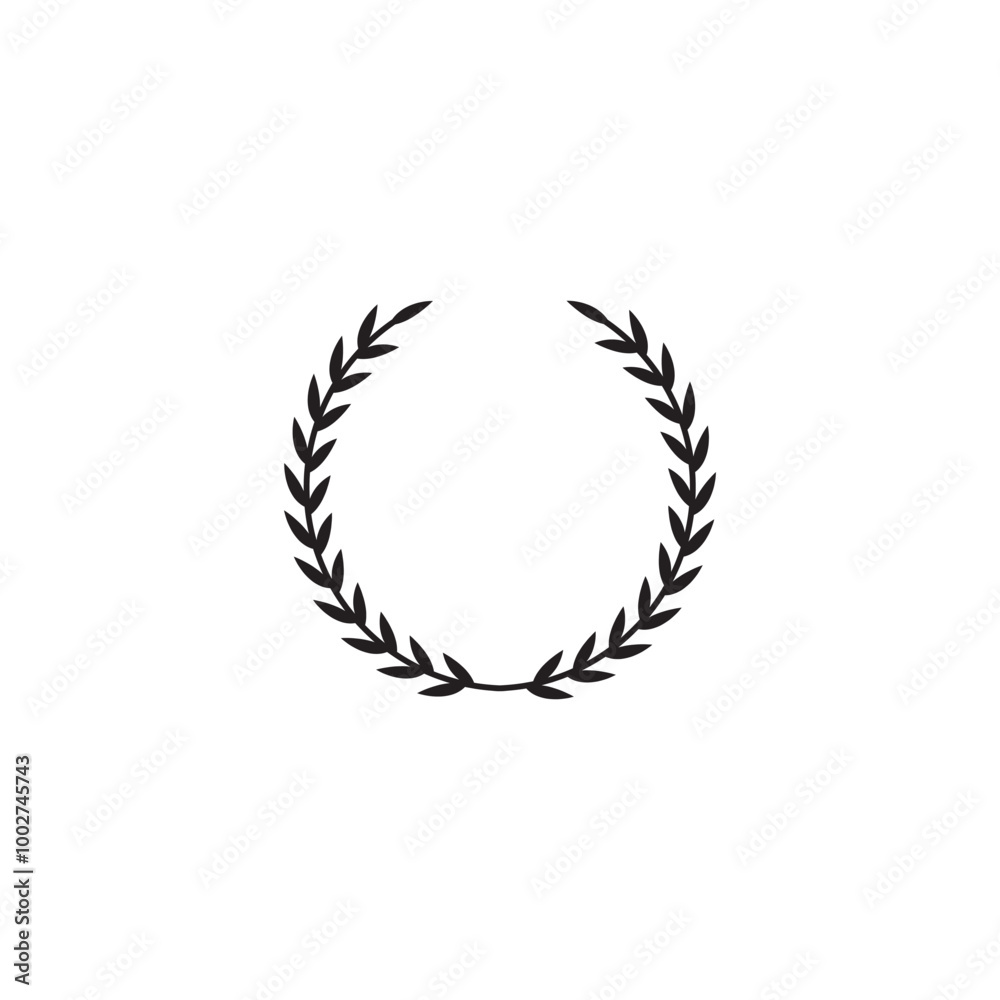 Laurel wreath silhouette vector Laurel wreath silhouette vector