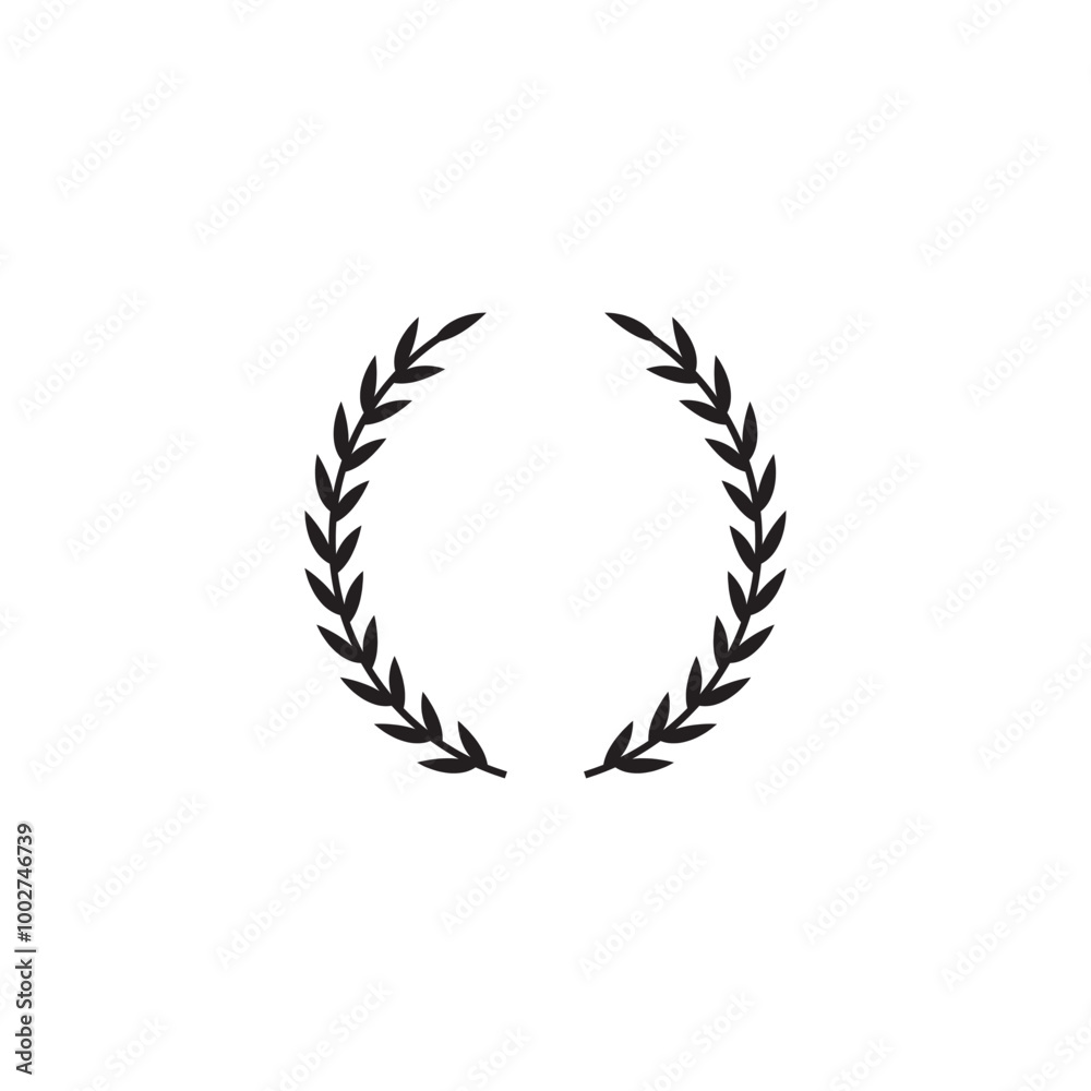 Laurel wreath silhouette vector Laurel wreath silhouette vector