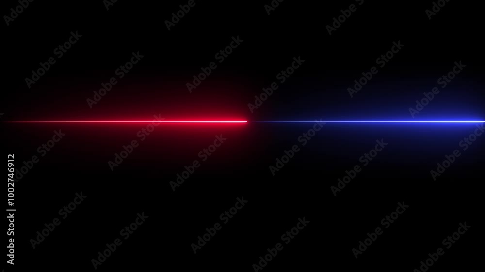 Glowing neon line light Black Background 4k animation.
