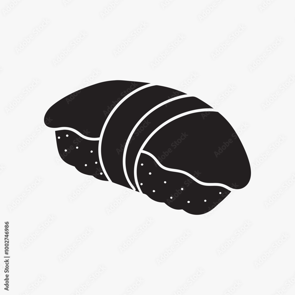Black Vector Sushi Icon Isolated on White Background - Free Vector Black Vector Sushi Icon Isolated on White Background - Free Vector