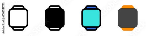 Editable vector blank square smartwatch screen icon. Part of a big icon set family. Perfect for web and app interfaces, presentations, infographics, etc