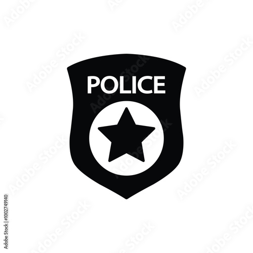 police icon sherigg badge icon vector