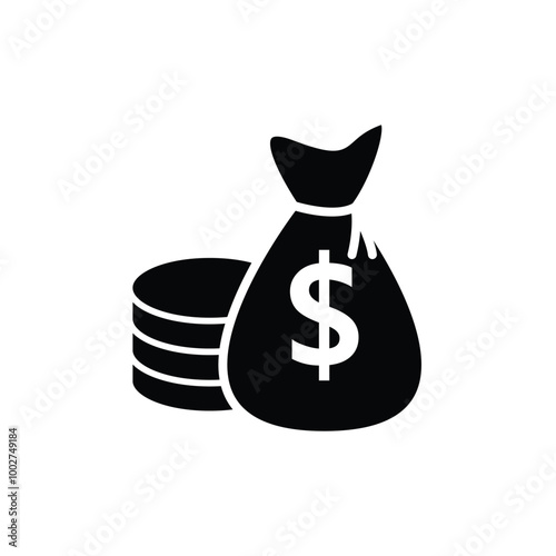 briefcase vector money business icon