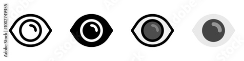 Editable vector show password eye visibility icon. Part of a big icon set family. Perfect for web and app interfaces, presentations, infographics, etc