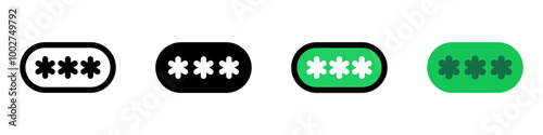 Editable vector password pin login icon. Part of a big icon set family. Perfect for web and app interfaces, presentations, infographics, etc