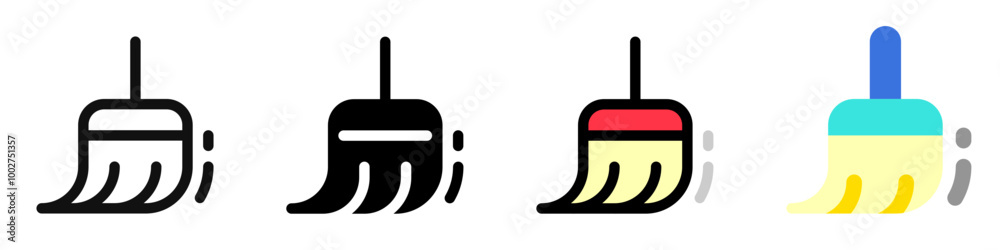 Editable vector broomstick sweeping cleaning icon. Part of a big icon set family. Perfect for web and app interfaces, presentations, infographics, etc Editable vector broomstick sweeping cleaning icon. Part of a big icon set family. Perfect for web and app interfaces, presentations, infographics, etc