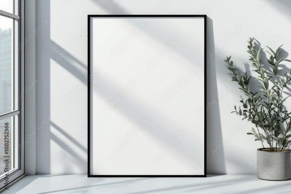 A3 Poster Mockup on White Background created with Generative AI A3 Poster Mockup on White Background created with Generative AI