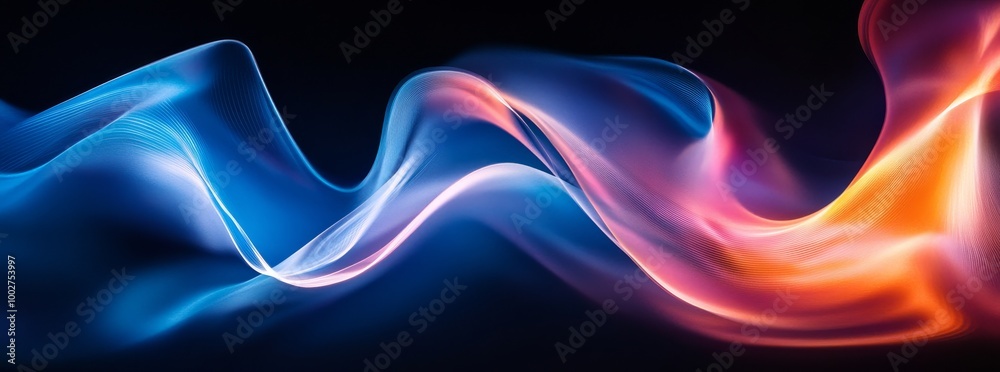 Obraz premium Abstract wallpaper, abstract artwork with flowers on black background in 4K