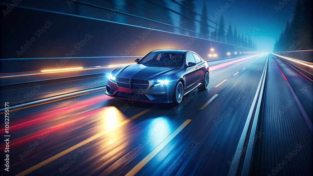 design of modern a car on the road design of modern a car on the road