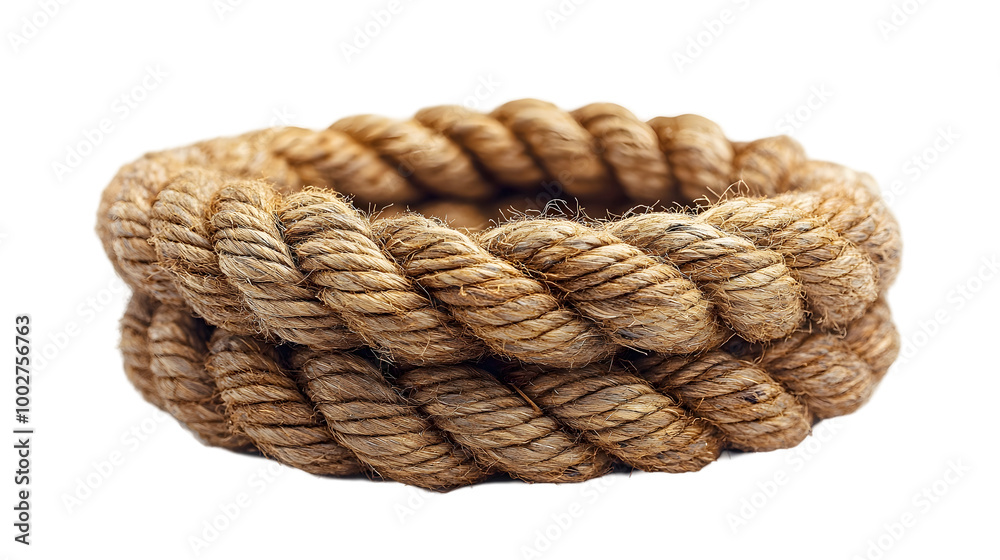 Coiled Brown Rope Knot Texture on Plain White Background. Natural Fiber Material Twisted in Spiral Pattern for Rustic,Nautical,or Industrial Design. Coiled Brown Rope Knot Texture on Plain White Background. Natural Fiber Material Twisted in Spiral Pattern for Rustic,Nautical,or Industrial Design.