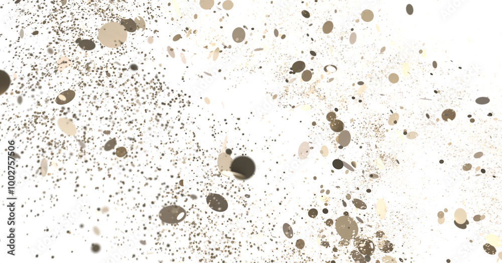Euphoric Eruption: Magnificent 3D Illustration Showcasing Bursting gold Confetti Euphoric Eruption: Magnificent 3D Illustration Showcasing Bursting gold Confetti
