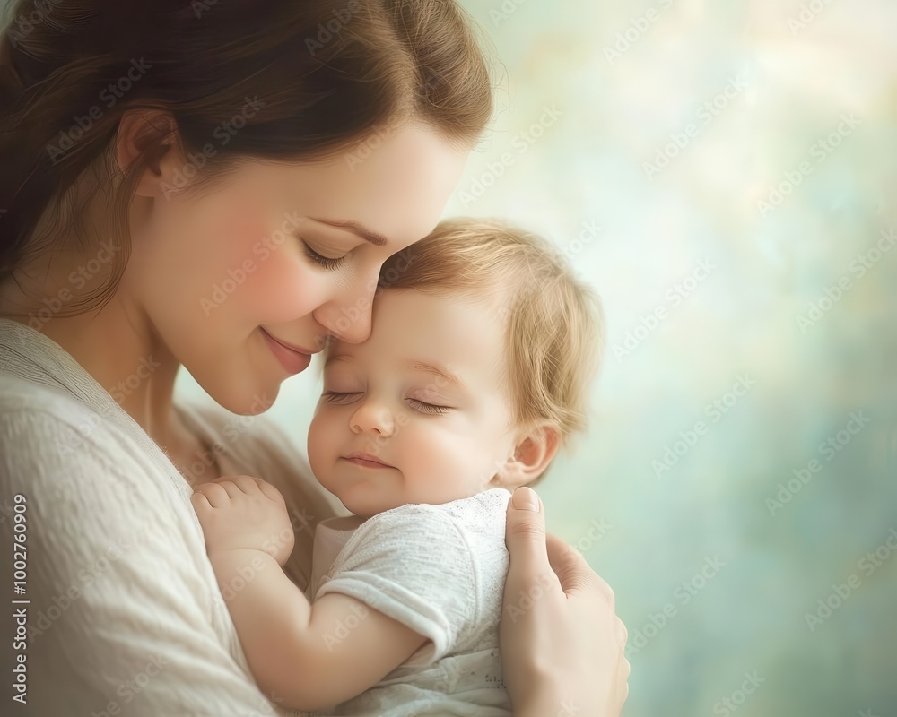 Tender moment between a mother and child, showcasing love and connection. Tender moment between a mother and child, showcasing love and connection.