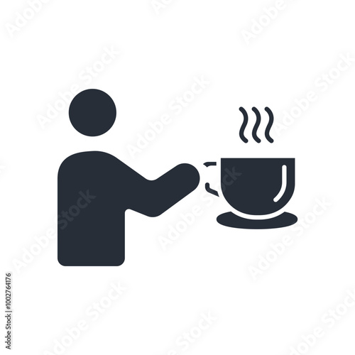 Coffee icon. vector.Editable stroke.linear style sign for use web design,logo.Symbol illustration.