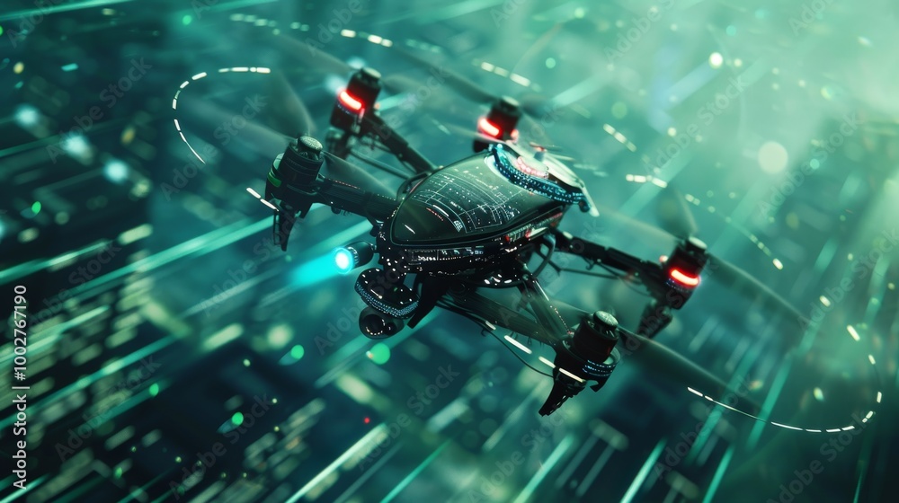 Advanced Drone Technology in Aerial View Advanced Drone Technology in Aerial View
