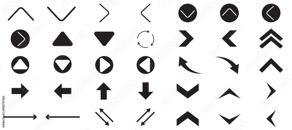 Arrow icons set. Arrow collection. Simple arrow big set. Vector illustration Arrow icons set. Arrow collection. Simple arrow big set. Vector illustration