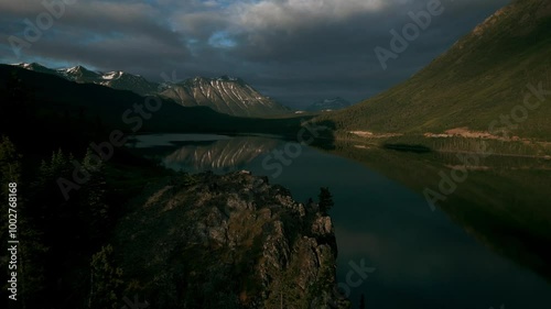 Aerial drone footage flying over Stikine Region
