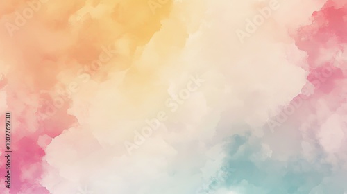 Abstract watercolor background with smooth gradient blending, soft hues transitioning seamlessly.