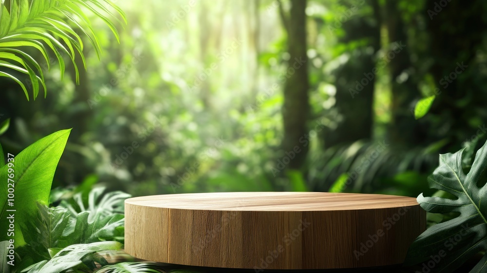 Wooden Platform in Lush Jungle Wooden Platform in Lush Jungle