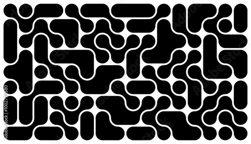 background with black liquid connected circle dots.metaballs pattern on white. abstarct geometric shapes collection Point movement flat icon	