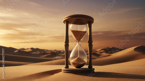Hourglass on sand