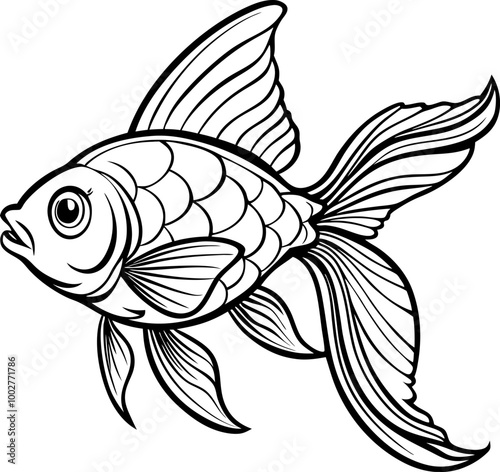 gold fish vector.eps