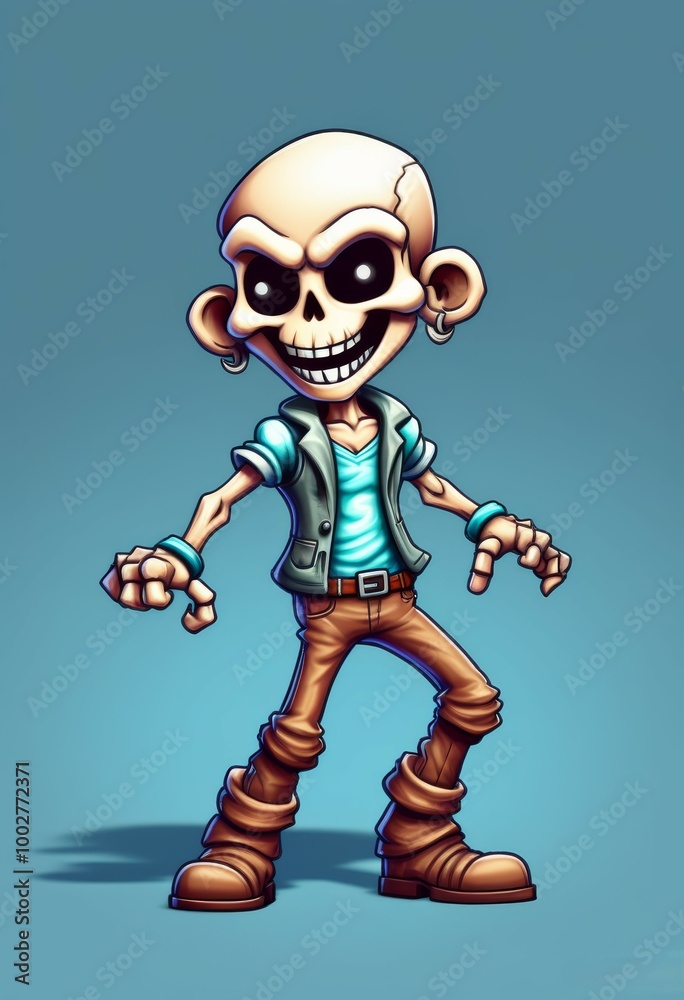 cheerful dancing in clothes in color skeleton on a clean background cheerful dancing in clothes in color skeleton on a clean background