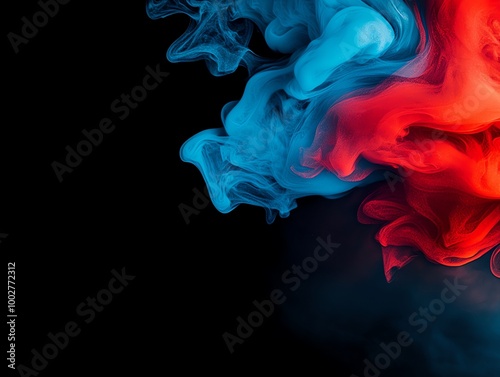 Wallpaper Mural Colorful smoke tunnel with glowing embers, dark shadows, and a soft flow, Abstract tunnel background, Color smoke flow Torontodigital.ca