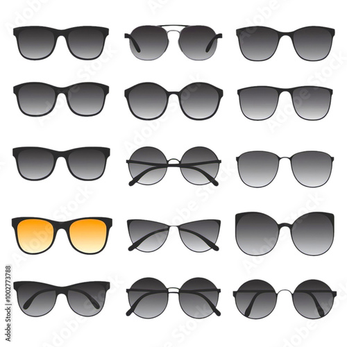 Wallpaper Mural set of sunglasses With PNG transparent background Torontodigital.ca